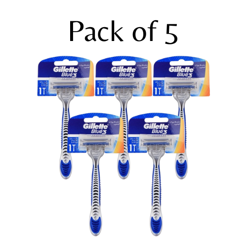 Gillete Blue 3 Razor Comfort Disposable - Pack of 5