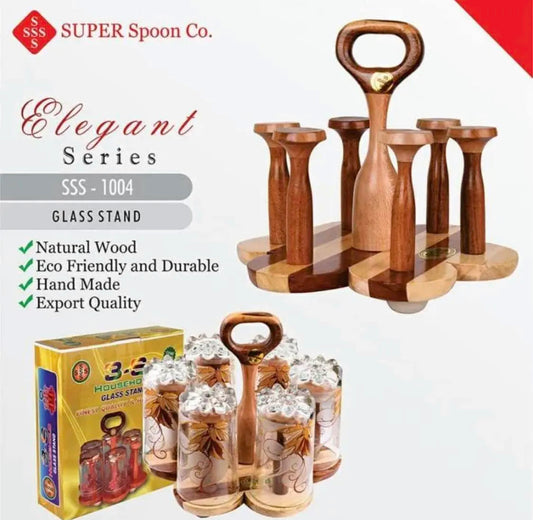 3-S Wooden Glass Stand - Premium Quality