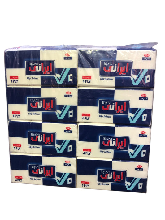 Irani 4-Ply Super Soft Tissues - 500 Tissues - Pack of 8