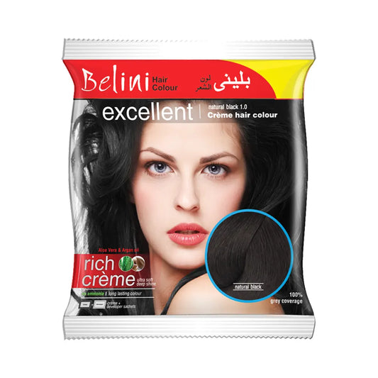 Belini Hair Color Natural Black - 12 Sachet
