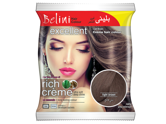 Belini Hair Colour Light Brown - 12 Sachet