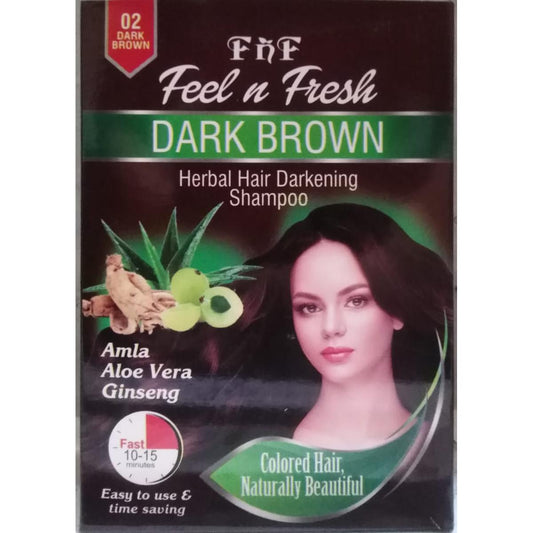 Feel n Fresh Dark Brown Hair Colour - 12 Sachet