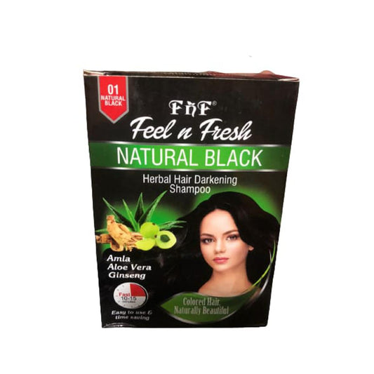 Feel n Fresh Natural Black Hair Colour - 12 Sachet