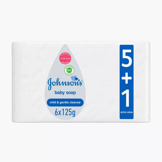 Johnson's Baby Soap 125g - Pack of 6 - Made in UAE