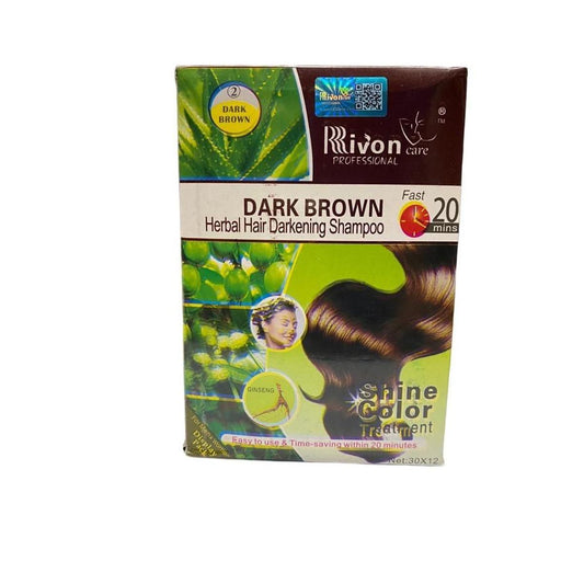 Rivon Dark Brown Hair Colour - 12 Sache