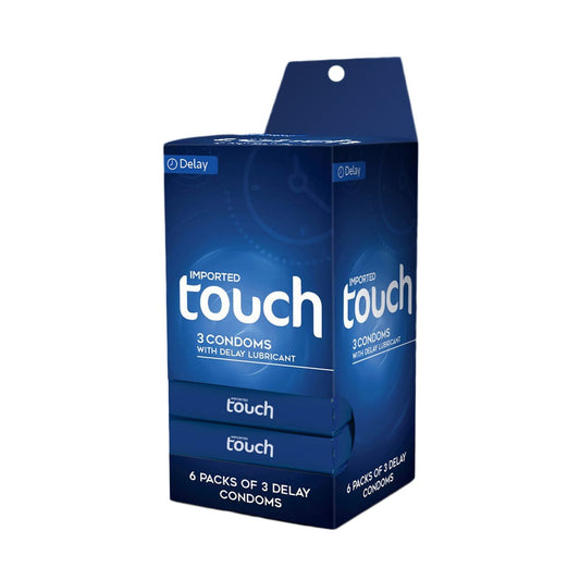 Touch Delay Condoms Dispenser - 6 x 3 (18 Condoms)